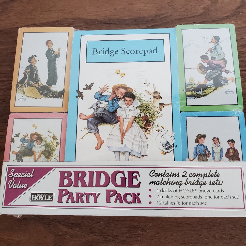 Vintage Bridge card game Party Pack Scorepads Hoyle, new sealed